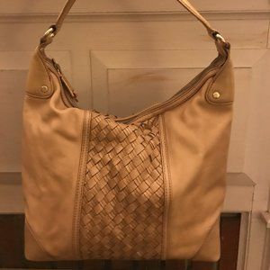 GORGEOUS Cole Haan leather bag in heritage weave